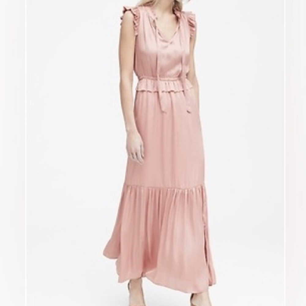 Banana Republic Elegant Pink blush Maxi Dress size 2